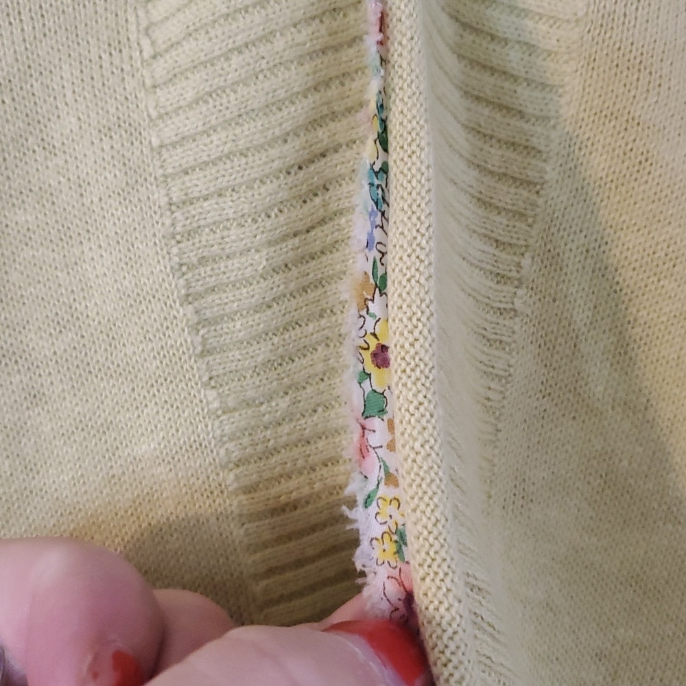 J.Jill Lightweight Throw On Sweater Cotton Linen Quilted Embroidery Size MP BoHo - Picture 5 of 14